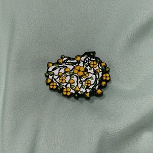 Floral enamel pin